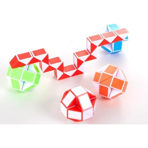5Pcs Magic Snake Ruler Puzzle Antistress Cube Twist Snake Folding Educational Toy kids child Magic Ruler Cube