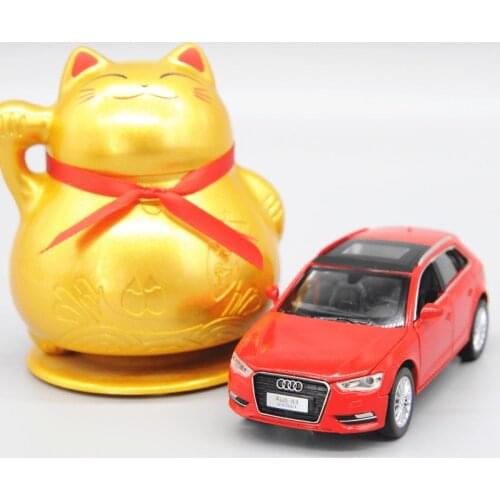 FAW Audi A3 hatchback 1:32 sound and light pull back car toys AUDI ornaments childrens toys