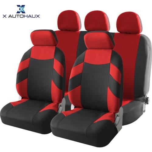 X Autohaux Polyester Mesh Car Seat Covers Universal Automotive Seat Cover Airbag Compatible for Toyota Mazda VW Hyundai Kia Lada