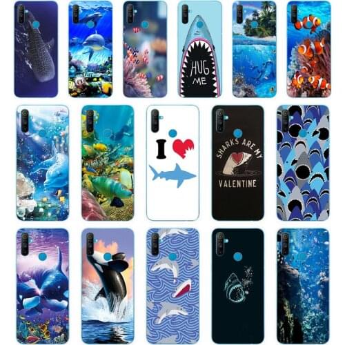 254FG ocean Whale Sharks fish gift Soft Silicone Tpu Cover phone Case for OPPO A5S A7 AX7 A5 A9 2020 Reslme C3