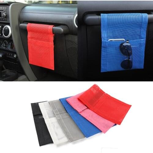 For Jeep Wrangler JK JL JT TJ JL 1997-2021 Passenger Grab Storage Bag Phone Organizer Pocket Co-polit Handle Hanging Bags