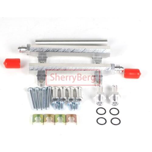 SherryBerg Dual DCOE Throttle Body Fuel Rail for Weber JENVEY Dellorto Aluminium Designed for A Pair of TB TH TS And DTH Bodies