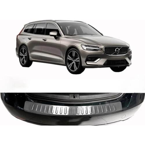 Rear Bumper Sill Cover S. Steel Rear Bumper Protector Rear Bumper Guard for Volvo V60 2010-UP