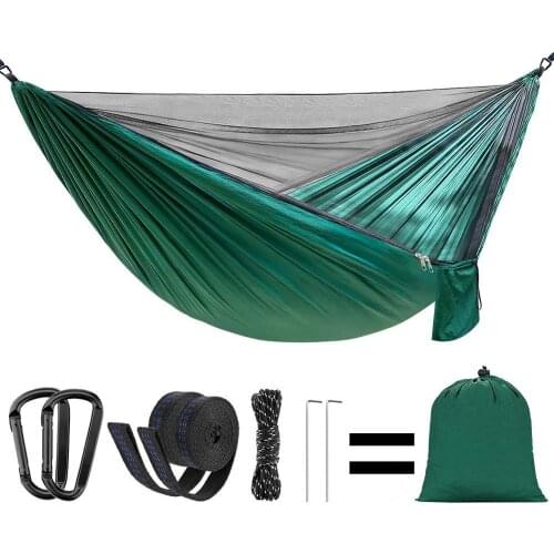 Camping Hammock with Mosquito Net Lightweight Double Portable Hammocks Waterproof Rainfly Tent Tarp for Backpacking Hiking/Beach