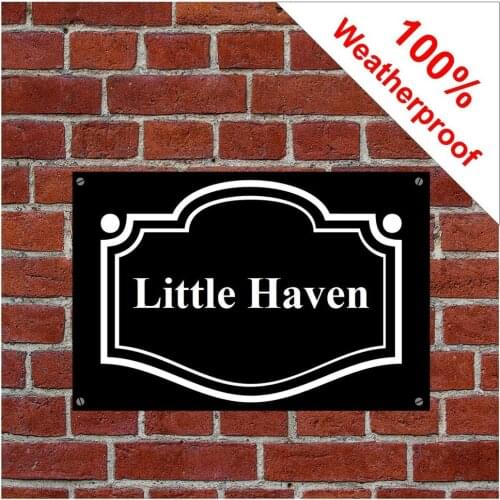 Customized PVC Classic Style House Sign Printed With Number Address