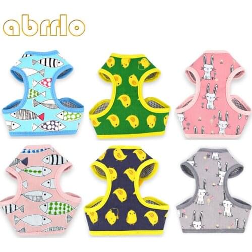Small Dog Pet Harness and Leash Set Breathable Soft Puppy Cat Vest Harness Collar For Chihuahua Pug Bulldog Dog Harnesses Vests