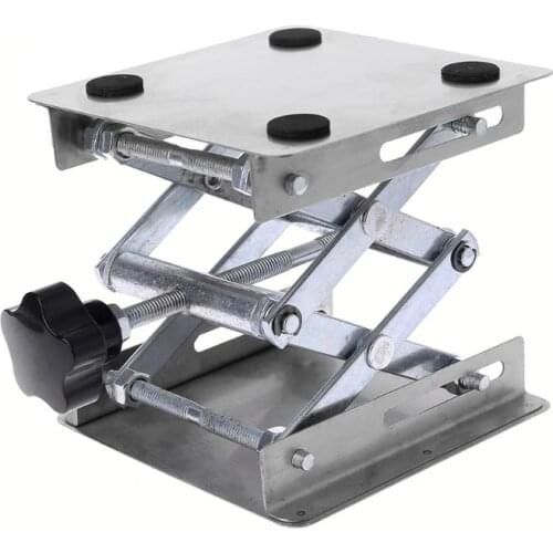Laboratory Lifting Platform Stand Rack Scissor Jack Bench Lifter Table Lab 100x100mm Stainless Steel For Scientific Experiment