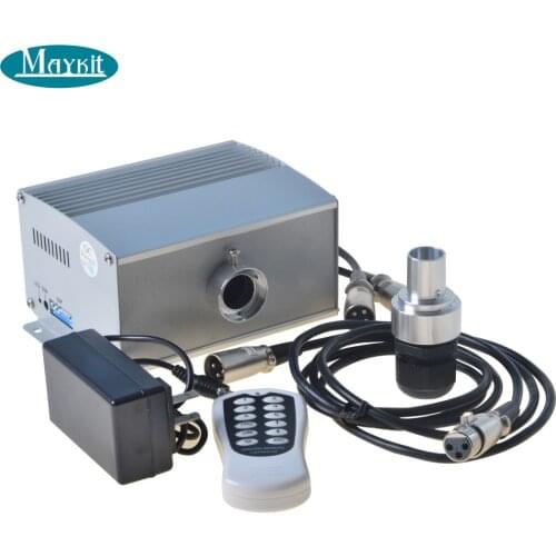 Maykit New Designed Cree 12w Rgbw Led Optical Fiber Light Source With 18mm Port Connector 50000 Hours Dmx Version For Fiberoptic