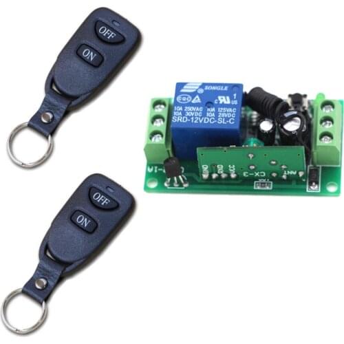 DC9V 12V 24V 1CH Mini Wireless Remote Control Switch 4 piece Receiver&2 piece Transmitter Garage Door / Window /Alarm