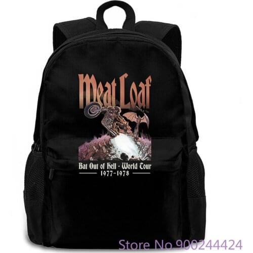 Meatloaf Bat Out Of Hell World Tour 1977-78 Official Mens Newest women men backpack laptop travel school adult student