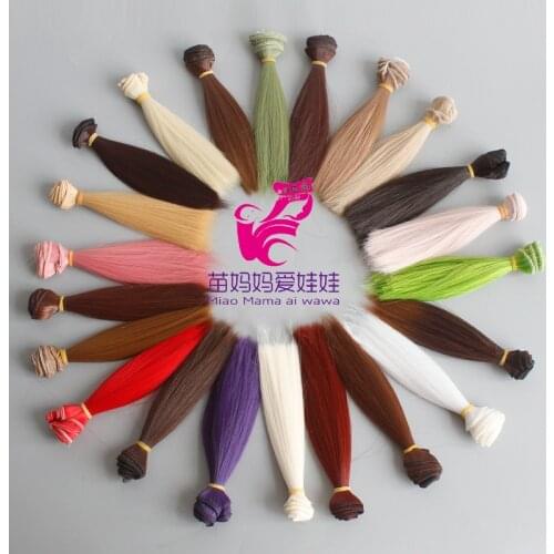 15cm 25cm soft straight doll hair for blyth doll wigs for monster high doll wig diy hair