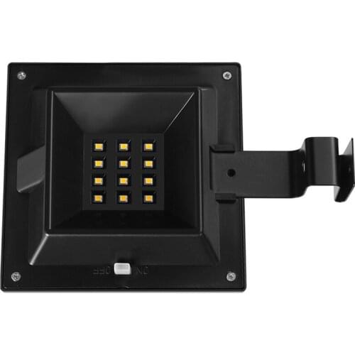 Outdoor LED Solar Street Light Security Flood Light, Waterproof White / Warm 12 LEDs Auto On/Off Dusk to Dawn, for Patio, Door