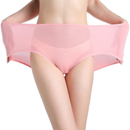 New Arrival Women Panties Thin Cotton Breathable Underwear Brief Plus Size 8XL 7XL Big Size Panties Lingeries Intimates