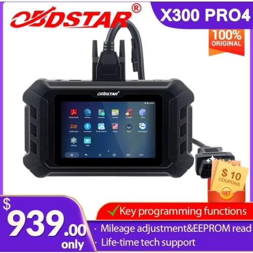 OBDSTAR X300 Pro4 Pro 4 PAD IMMO System with FCA 12+8 Universal Adapter/Multi-functional Jumper Cable/for R-enault Adapter