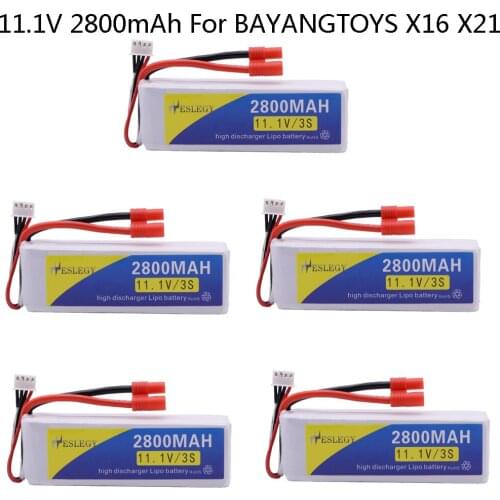 2200mAh Upgrade 2800mah 11.1V Lipo Battery Banana Plug For BAYANGTOYS X16 X21 X22 RC Quadcopter Spare Parts 11.1 V RC toys parts