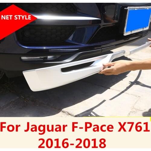 Front Bumper Lower Chrome Molding Trim Plastic Exterior decoration For Jaguar F-Pace F pace fpace X761 2016-2018