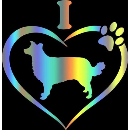S51516 Various Sizes/Colors Car Stickers Vinyl Decal I Love My Border Collie Dog Animal Motorcycle Decorative Accessories