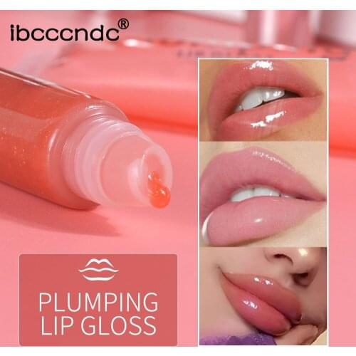 Moisturizing Plumping Lip Gloss Big Lips Plump Candy Color Shiny Lip Gloss Makeup Mineral Oil Clear Plumper Liquid Lip Gloss