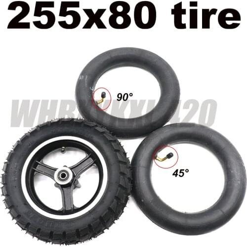 10x3 Inch TUOVT Outer Tire Inner Tube for Electric Scooter Kugoo M4 Pro 255x80 Off-Road Tire 10 wheel hub Tire 255 * 80