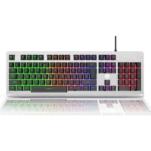 Wolftu Backlit Gaming Computer Desktop Home Luminous Manipulator Notebook External USB Keyboard Wired