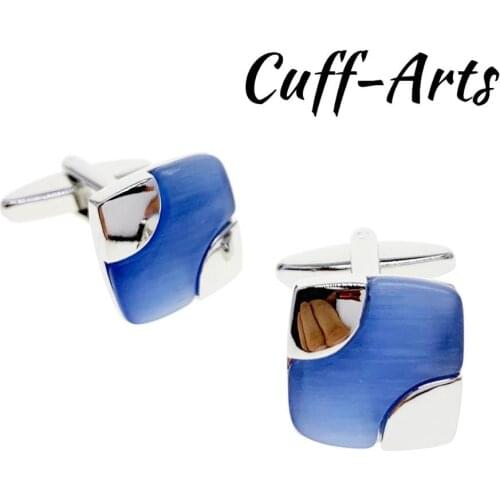 Cufflinks for Men Blue Semi-precious Stone Cufflinks Fibre Optic Gifts for Men Gemelli Gemelos Spinki by Cuffarts C20204