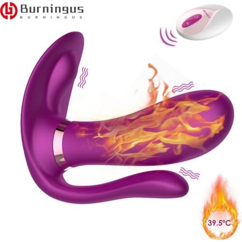 Heating Dildo Vibrator Protable Vibrator with Remote Control Wearable Female Masturbator G-spot Massage Sex Toys For Women