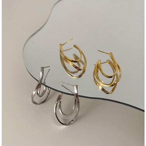 Origin Summer Minimalist Irregular Cubic Zircon Ring for Women Gold Silver Color Metallic Open Adjustable Index Finger Ring