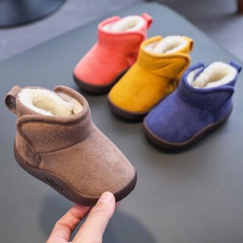 Winter Warm Plush Baby Boots Toddler Infant Snow Boots Girls Boys Non-Slip Soft Bottom Sneakers Kids Boots Baby Shoes 1 2 Year