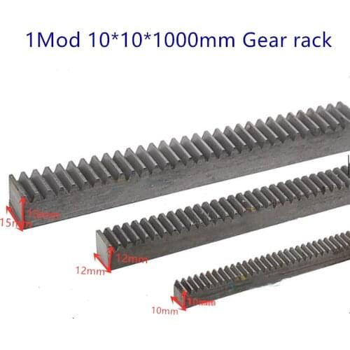 1pc 1M 1Mod 10*10*1000mm mold Gear rack Precision cnc rack straight teeth Toothed rack