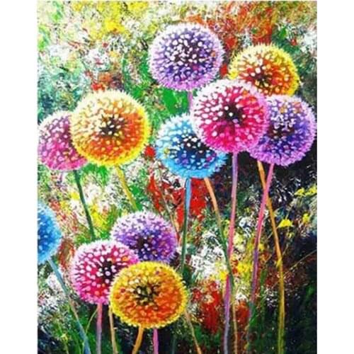 5D Diy Diamond Embroidery Colorful dandelion Full Square Diamond Painting Mosaic Pictures Of Rhinestones Home DecorationZP-2264
