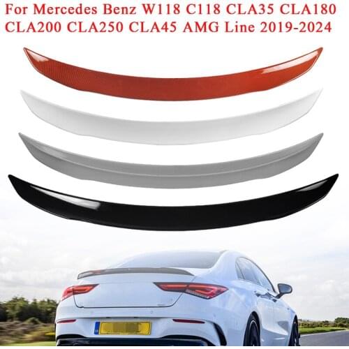 Car Styling Tail Rear Wing Lip Trunk Spoiler For Mercedes Benz W118 C118 CLA35 CLA180 CLA200 CLA250 CLA45 AMG Line 2019-2024