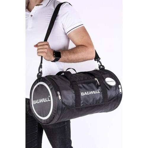 Bagwell Black Sports And Travel Bag. Male womens luggage bag versatile handbag business trip for leisure sports general-purpose