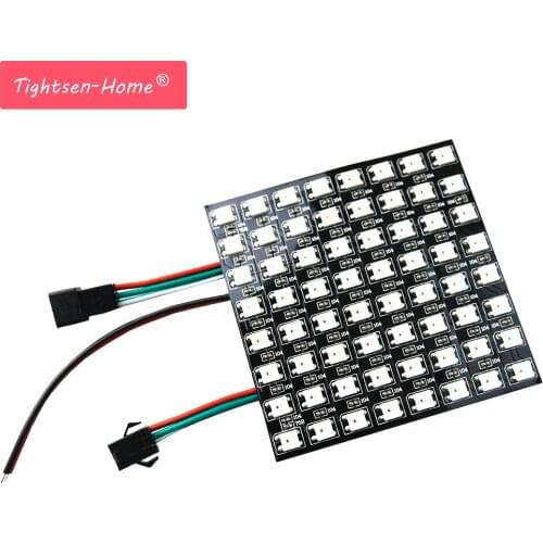 Matrix 8*8 Pixel 64 Pixels WS2812B WS2812 Digital Flexible LED Panel Individually Addressable 5050 RGB Full Dream Color DC5V