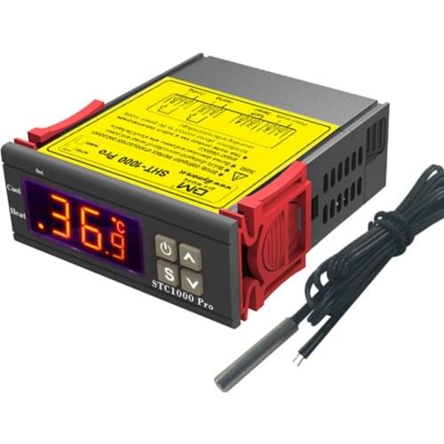 STC-1000 STC 1000 LED Digital Temperature Controller for Incubator Refrigerator -50℃~99℃ AC110V~220V With NTC 10K Cable