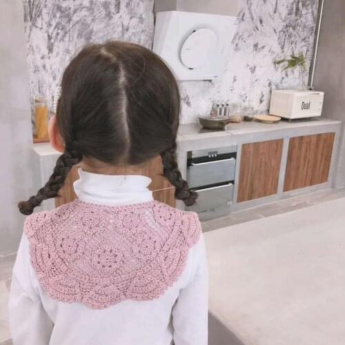 Children Fake Collars Gilrs Embroidery Shoulder Wrap Shawl False Collar Neckwear Dress Child Detachable Collar Accessories