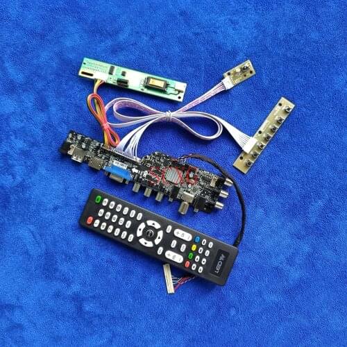 LVDS 30 Pin DVB Signal Digital DIY KIT LCD matrix drive board HDMI-compatible USB VGA Fit LQ154K1LA1C/LQ154K1LA1F 1280*800 1CCFL
