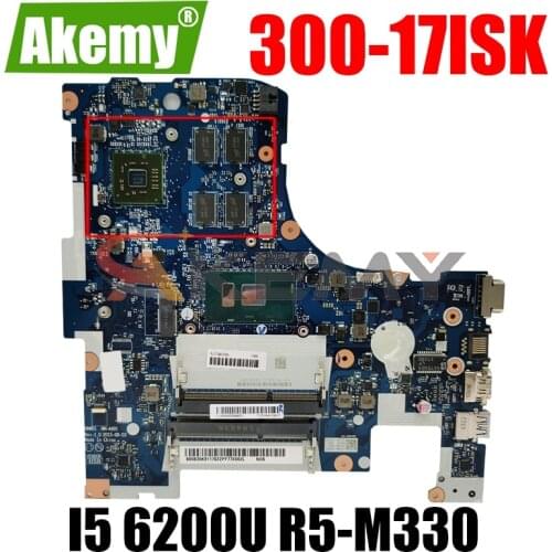 For lenovo ideapad 300-17isk B71-80 computador portátil placa-mãe NM-A491 cpu i5 6200u gpu R5-M330 100% teste ok