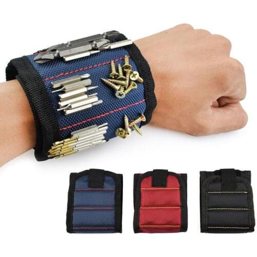 Home Tools Magnetic Wristband Portable Magnet Belt Screw Nails Drills Bits Holder Tool Wrist with Magnet Travel Organizer Set
