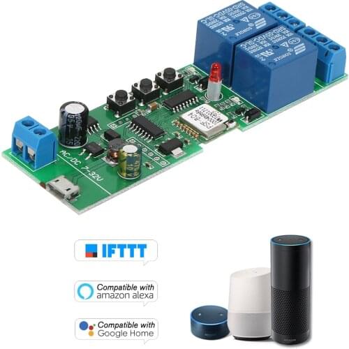 EWeLink Smart Wifi Switch Universal Module 2CH USB DC5V/7-32V Wireless Switch Timer Phone APP Remote Control for Smart Home