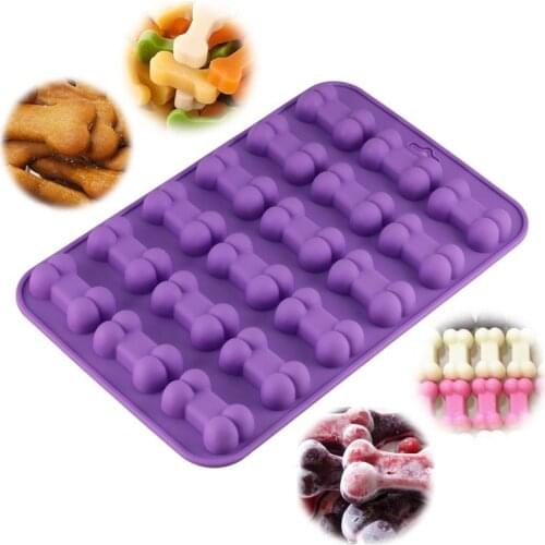 Dropship Pet Treat Molds Puppy Dog Paw And Bone Ice Trays Silicone Soap Chocolate Jelly Candy Mold Baking Moulds Cake Decorating