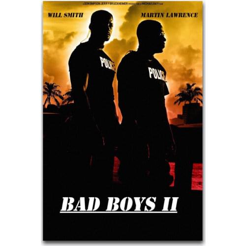 Hot New 2017 Movie BAD BOYS 2 Fighting Film-Silk Art Poster Wall Sicker Decoration Gift