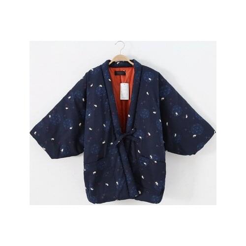 Haori Women Japan Style Winter Kimono Cardigan Cotton Femme Yukata Vintage Folk Style Asian Clothes Pajamas Hanten Ladies