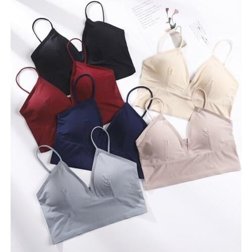 Sexy Tank Crop Tops Women Fashion Crop Top Solid Color Sleeveless Camis Girls Cropped Tube Top Camisole Femme