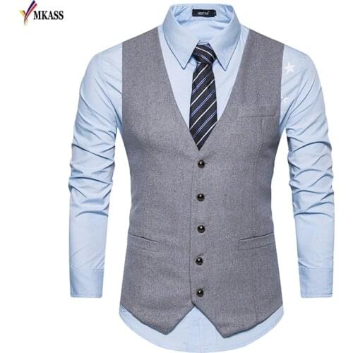 Мужские костюмные жилеты MKASS China At AliExpress