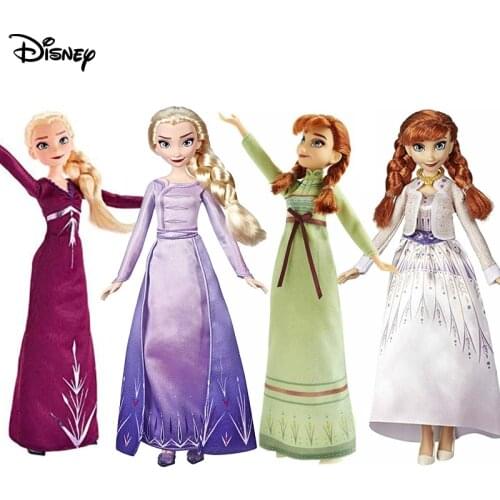 Disney Frozen Princess Fashion Doll Elsa Anna Princess Character Changing Cloth Model Toy Collectible Action Figure Model E6907