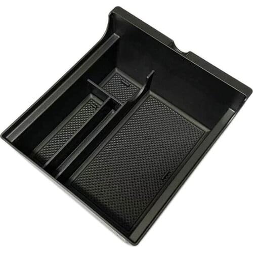 New Car Central Storage Box Console Organizer Armrest Hidden Container ABS Flocking For Tesla Model 3 Y 2021 Center Accessories