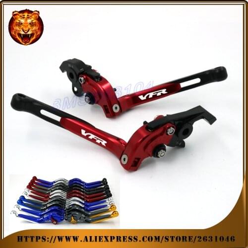 Adjustable Folding Extendable Brake Clutch Lever For HONDA VFR750 VFR800X VFR800 VFR800F WITH LOGO Motorcycle 2014 2013 2012