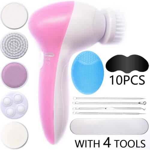 Facial Cleansing Brushes Electric Pore Blackhead Dirt Ance Remover Face Silicone Oily Skin Solution Beauty Makeup Deep Cleanser