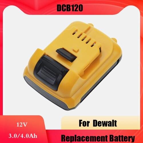 DCB120 3.0/4.0Ah Replacement Batteries for Dewalt 12V MAX Li-ion DCB121 DCB123 DCB125 DCD710 DCF813 DCF815 Power Tool Battery