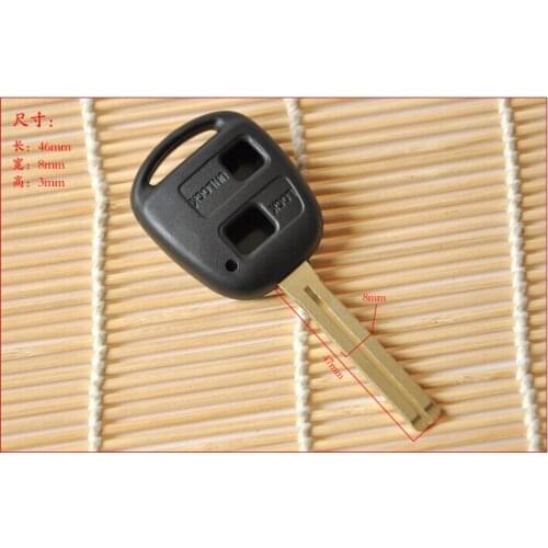 2 Buttons Replacement Remote Key Shell Case For Lexus With TOY48 Uncut Long Blade Fob Key Cover 5PCS/lot